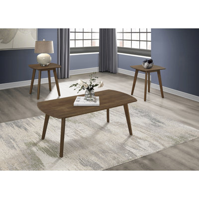 Altair 3-Piece Mid-Century Walnut Table Set by George Oliver