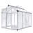 Silver 6x8 Ft Polycarbonate Walk-in Greenhouse with Roof Vent and Lockable Sliding Door, Heavy-Duty Aluminum Frame for Garden, Backyard or Patio-124940435-124940436