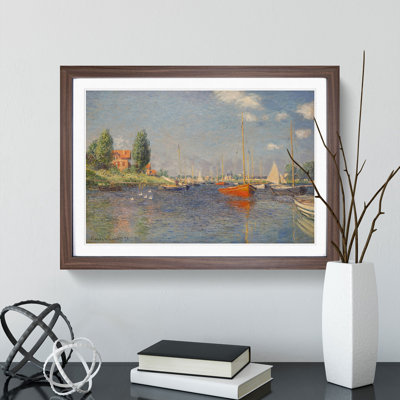 Red Boats in Argenteuil by Claude Monet - Picture Frame Painting