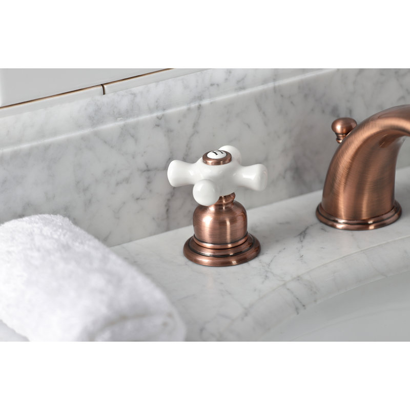 Robinet de salle de bain espacé Kingston, Cuivre antique