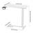 Overbed Table – Mobile – Height Adjustable – Rolling – with Cup Holder – Particleboard – White