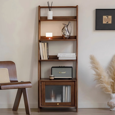 19.69"Brown Style Creative Solid Wood Bookshelf