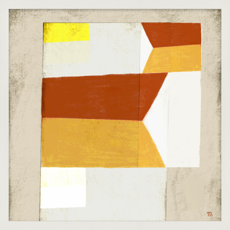«Signal Flags 2» par Studio M - peinture encadrée, H 16 po x l 16 po x P 1,25 po, Cadre blanc