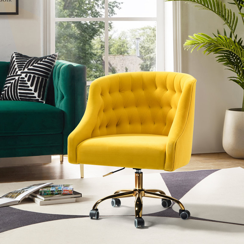 Chaise de travail Concetta, Jaune