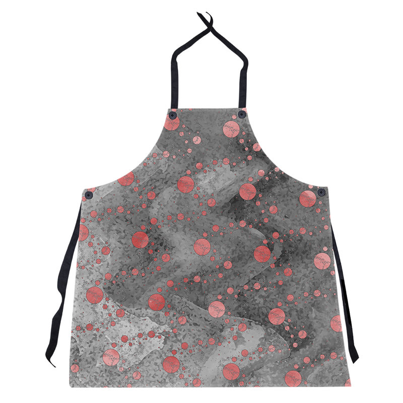 Bib Apron, Red/Black