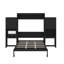 Grand lit escamotable avec bureau, coiffeuse et armoires-564923913