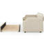 Lit de jour rembourré avec lit gigogne, beige pour lit simple-1315322480