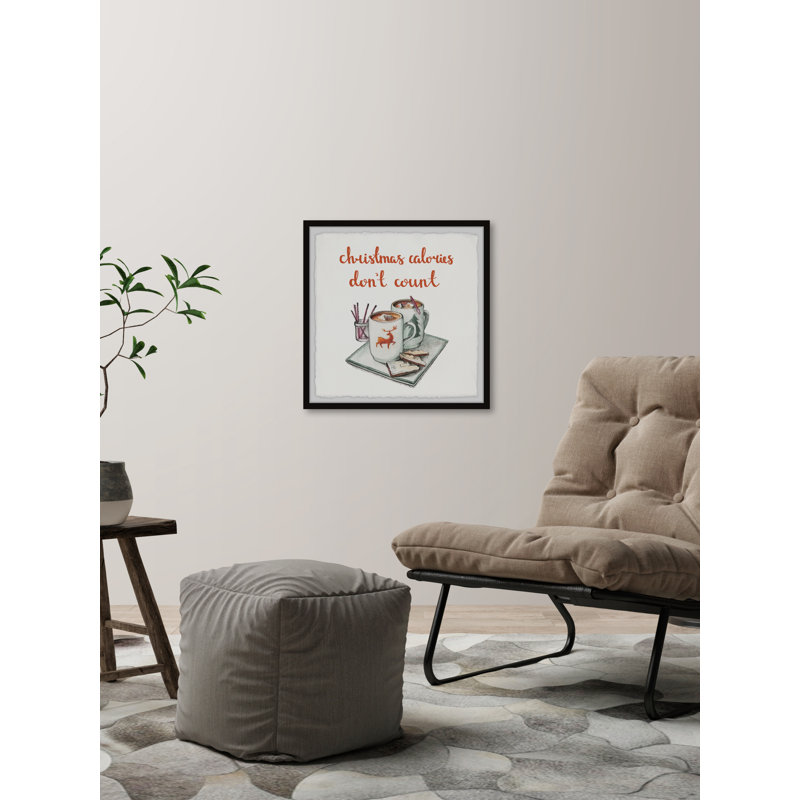 Calories Don't Count - Single Picture Frame Print, 30cm H x 30cm W x 3.81cm D