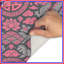 Tapis de bain rose à motif asiatique-130110752