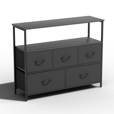 Nhya 5 Drawer 39.5" W Iron Chest