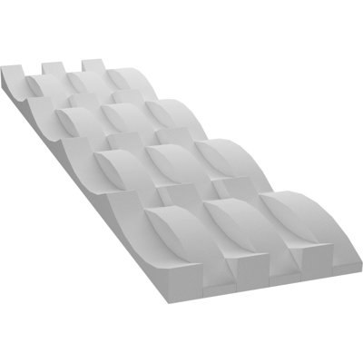 6"W x 24"H x 1"T  EdgeCraft Jordan Style Seamless Wall Tile