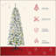Sapin de Noël artificiel enneigé 6 pi avec des branches réalistes, 250 lumières DEL et 462 pointes
