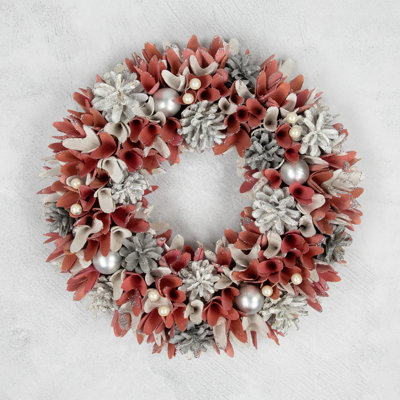 Faux Mixed Assortment Wood 13'' Wreath