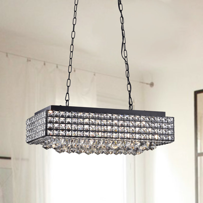 Chantz 8 - Light Kitchen Island Pendant, Black