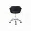 Fauteuil de bureau, hauteur réglable, pivotant, ergonomique, accoudoirs, bureau d'ordinateur, travail, aspect cuir noir, métal chromé, contemporain,