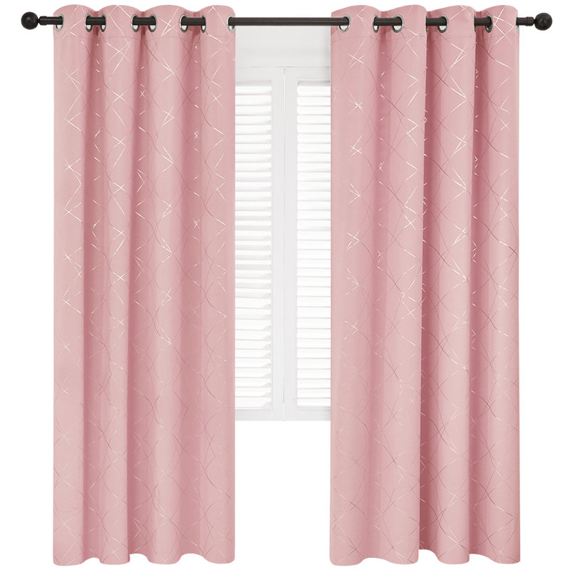 Cheol Blackout Curtain Pair, Light Grey, 55cm Width x 183cm Drop