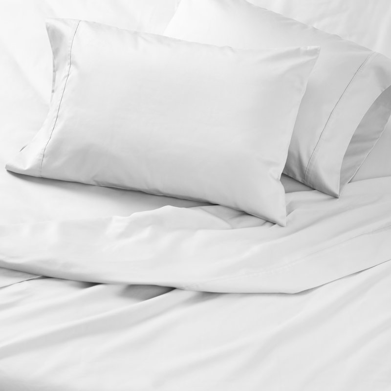 500 Thread Count 100% Cotton Sheet Set, White, King