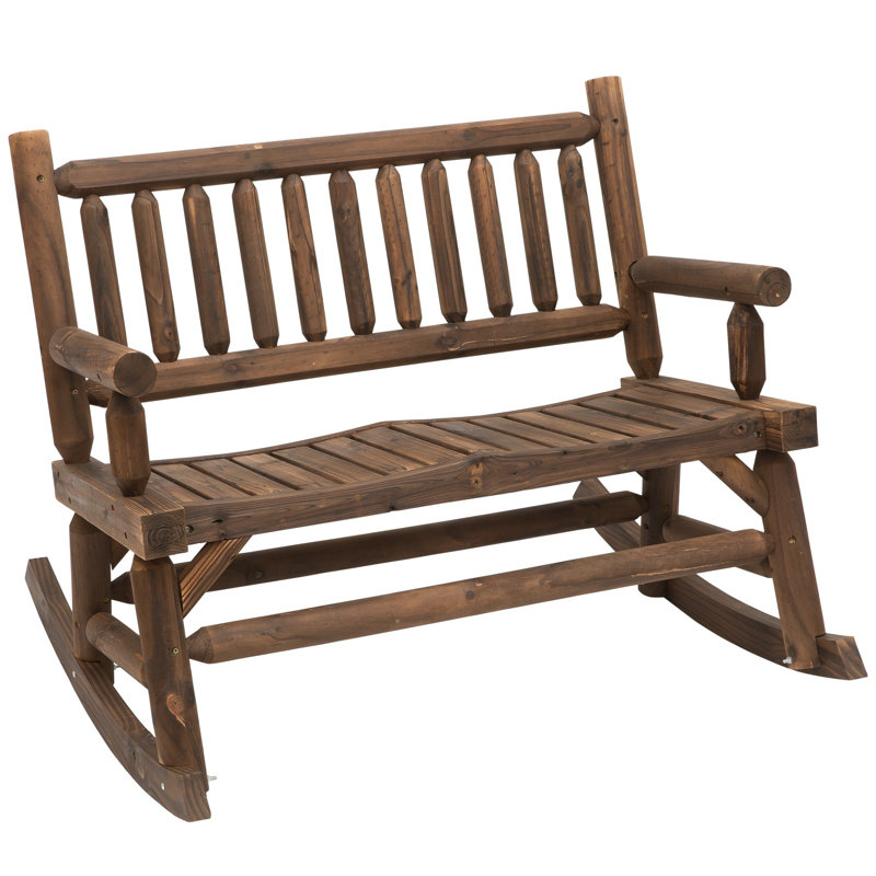 Chaise berçante pour 2 personnes, Noyer