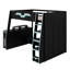 Lit mezzanine moderne combinant une zone d'étude, un vaste espace de rangement, un éclairage RVB dynamique et un positionnement de table flexible-150388034