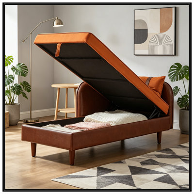 Chaise longue rembourrée avec rangement