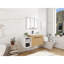 Meuble-lavabo mural de 42 po avec lavabo de comptoir en résine et 1 tablette de rangement, 2 portes à fermeture douce (KD-Packing)-850459329