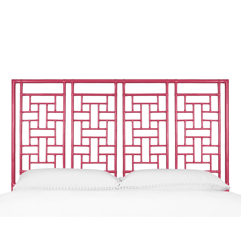 Ohana Rattan Open-Frame Headboard, Hot Pink, King
