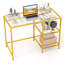 Sohrob Glass Top Metal Base Computer Desk