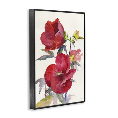Two Red Poppies Framed Giclee Art by Theresa Heidel