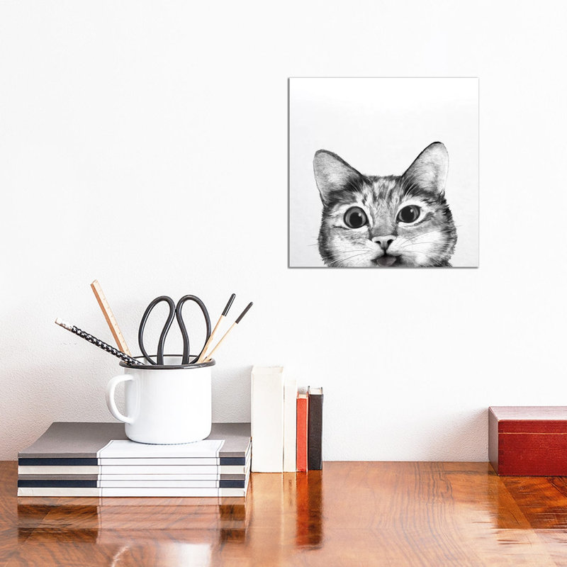 Silly Cat by Laura Graves - Wrapped Canvas Print, 30.48 cm H x 30.48 cm W