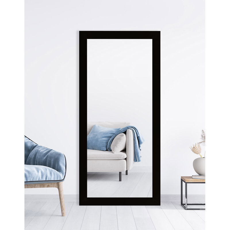 Everly Engineered Wood Mirror, Black, 80" x 33"