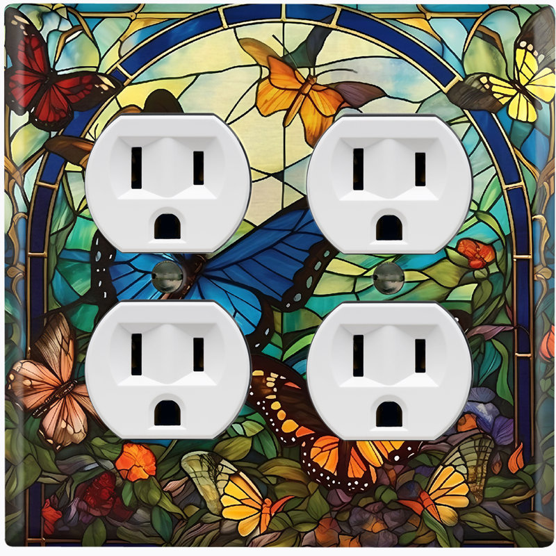 Nature Themed 2 - Gang Toggle Light Switch Standard Wall Plate