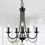 Beesley 5-Light 18.5"W Candle Style Black Empire Chandelier-792948478
