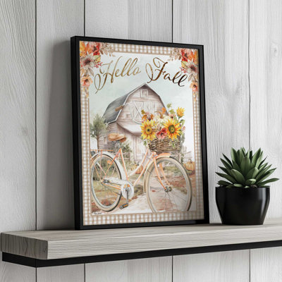 «Hello Fall Barn» par Nicole DeCamp, reproduction d'art
