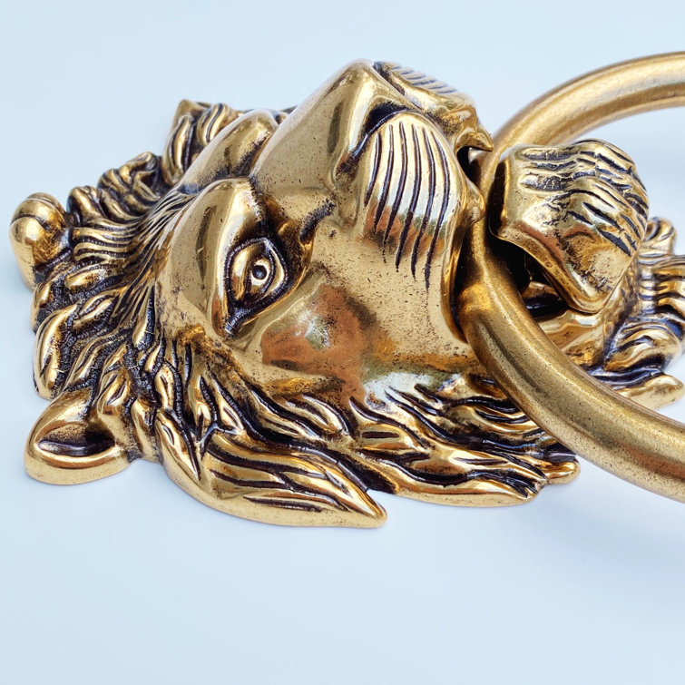 Small Iron Lion Door Knocker