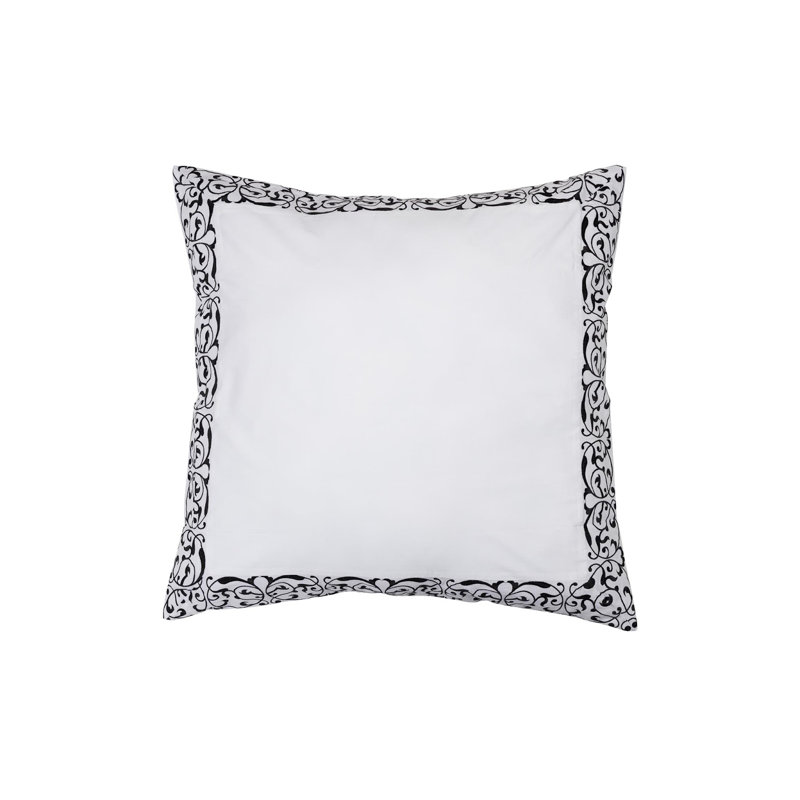 Housse de coussin 100% coton , Noir