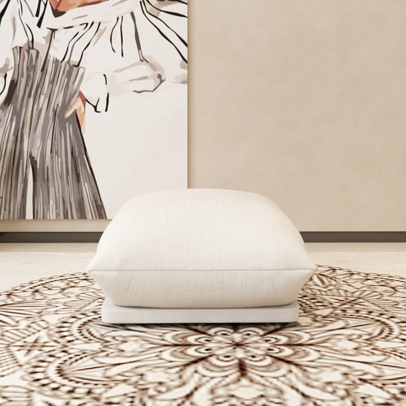 Repose-pieds rembourré Cath, Beige