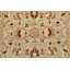Tapis brun en laine noué à la main de conception unique 4 pi x 6 pi