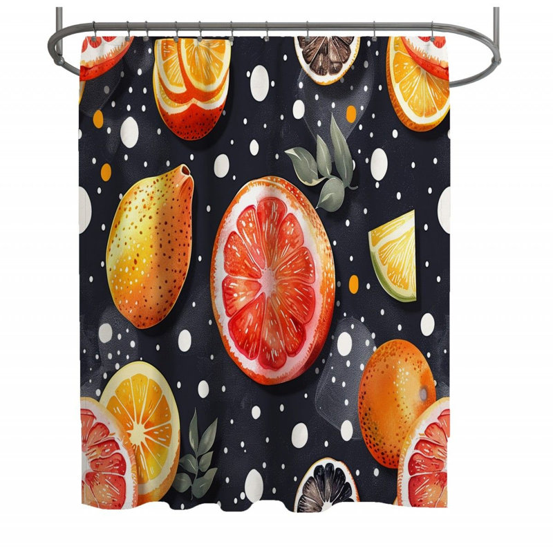 Rideau de douche Chazlynn Dots, H 73 po x l 70 po