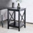 Chalon Modern Farmhouse Style Solid Wood Square End Table with Open Storage Shelf-1176448762