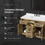 Meuble-lavabo autoportant à simple cuve en bois de grève avec comptoir en pierre blanche et dosseret Bailey de 48 po Bailey-1057525171-974594719
