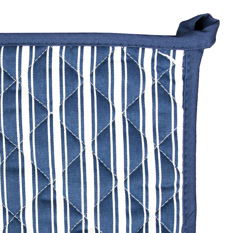 Better Houseware Striped Cotton Potholder, Blue
