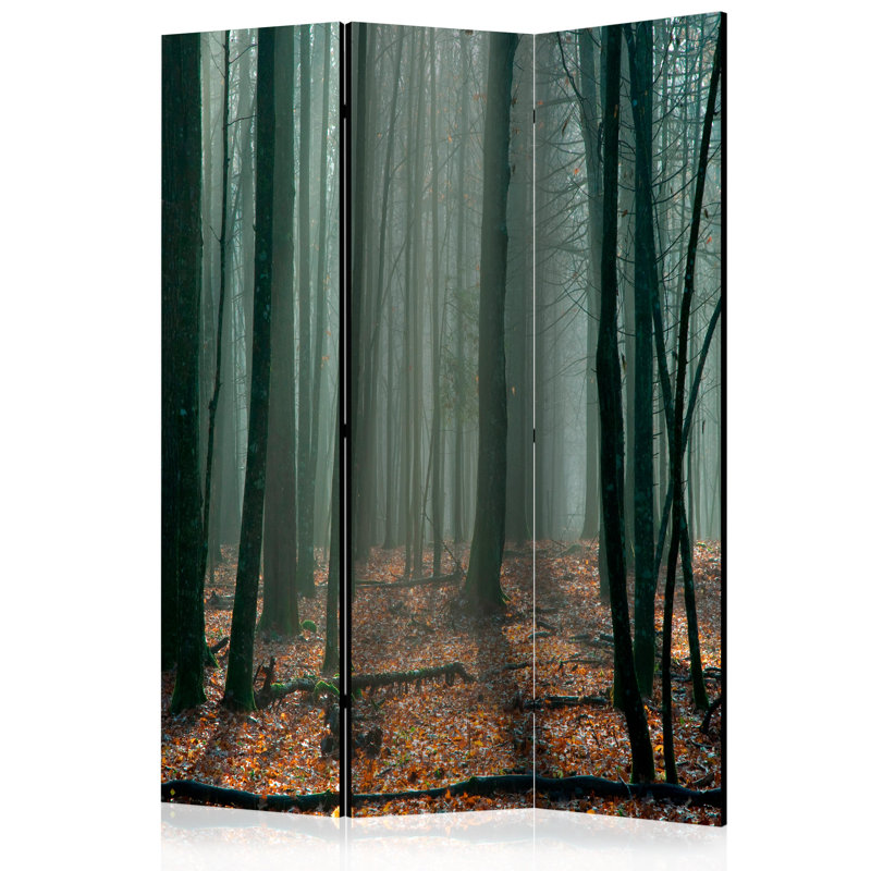 Graesyn 135 cm W x 172 cm H 3 - Panel Solid Wood Folding Room Divider