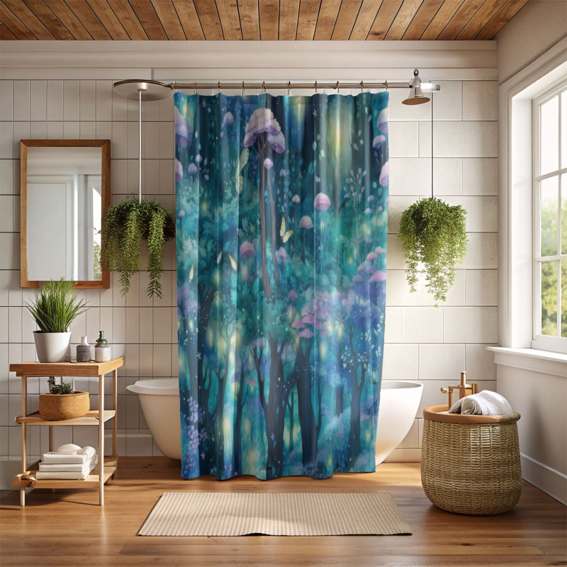 Rideau de douche Woodland Sanctuary - Premium, H 74 po x l 71 po