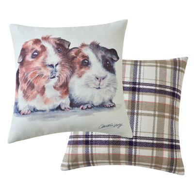 Beige Square Throw Cushion