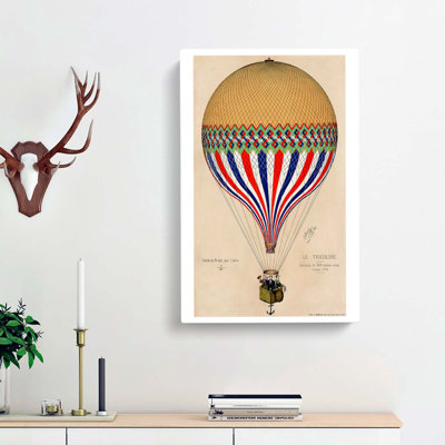 Hot Air Balloon In France - Wrapped Canvas