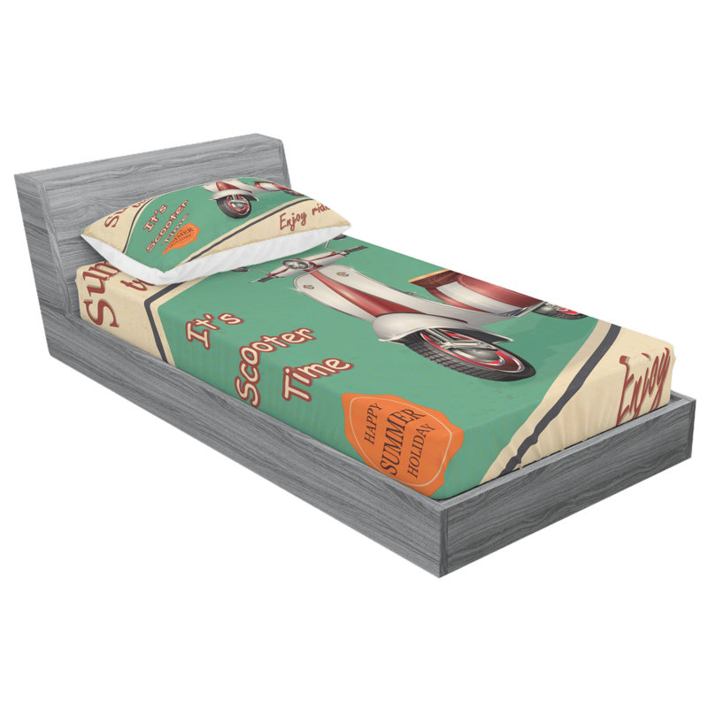 Ensemble de draps scooter, Ensemble de draps pour lit simple TG avec 1 taie d