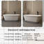 Baignoire de trempage autoportante en acrylique 67 po