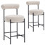 Tabourets de bar creux de 26,25 po avec accoudoirs et repose-pieds Jermeria-358914626