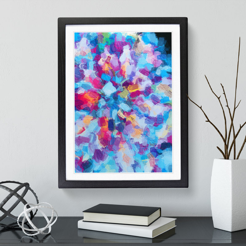 Brilliant Light - Painting, 66cm H x 48cm W x 2cm D, Black Framed, White