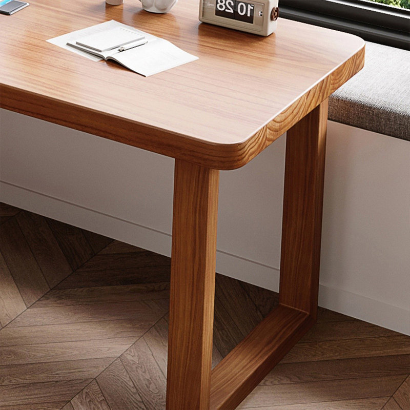 Bureau rectangulaire en L en bois massif, Retour à gauche, 29.53" H x 70.87" W x 47.24" D